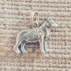 Charming Blue Heeler Charm for Aussie Cattle Dog Lovers - Handcrafted in Sterling Silver