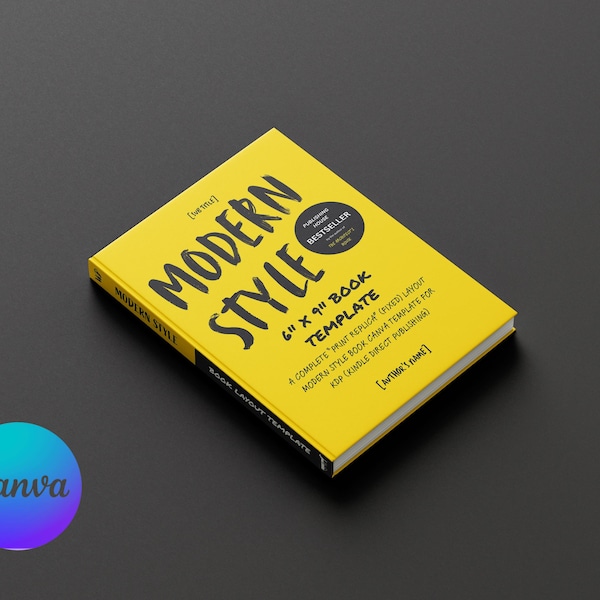 Modern Style Book Template – 6" x 9" | Fully Editable in Canva