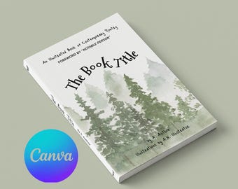 Plantilla para libro de poesía ilustrado - 6" x 9" / Totalmente editable en Canva