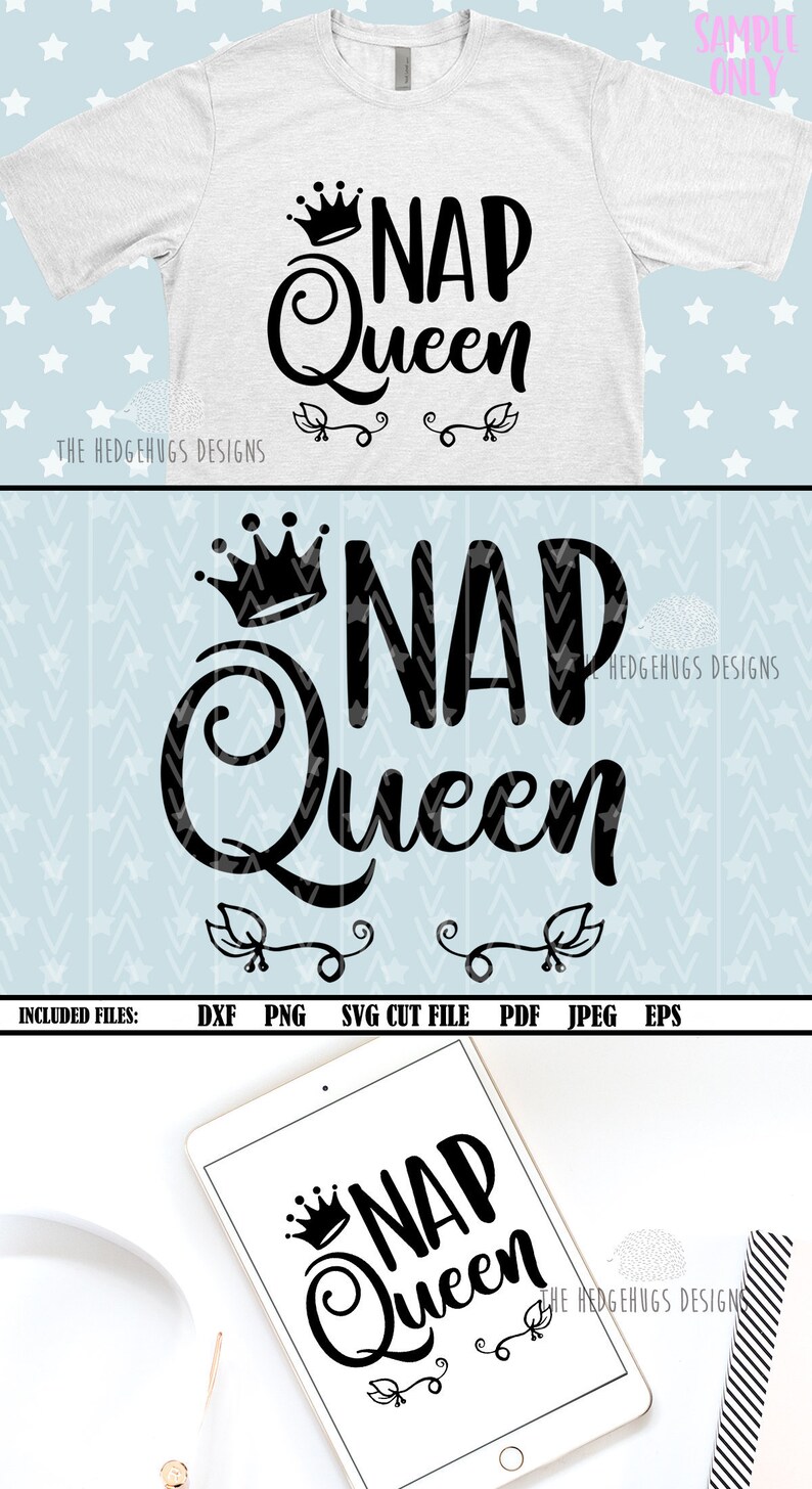 Download Nap Queen SVG Funny Quote Design cut file svg png dxf | Etsy