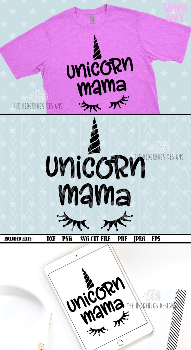 Download Unicorn Mama SVG Unicorn Horn Head Eyes SVG Unicorn ...