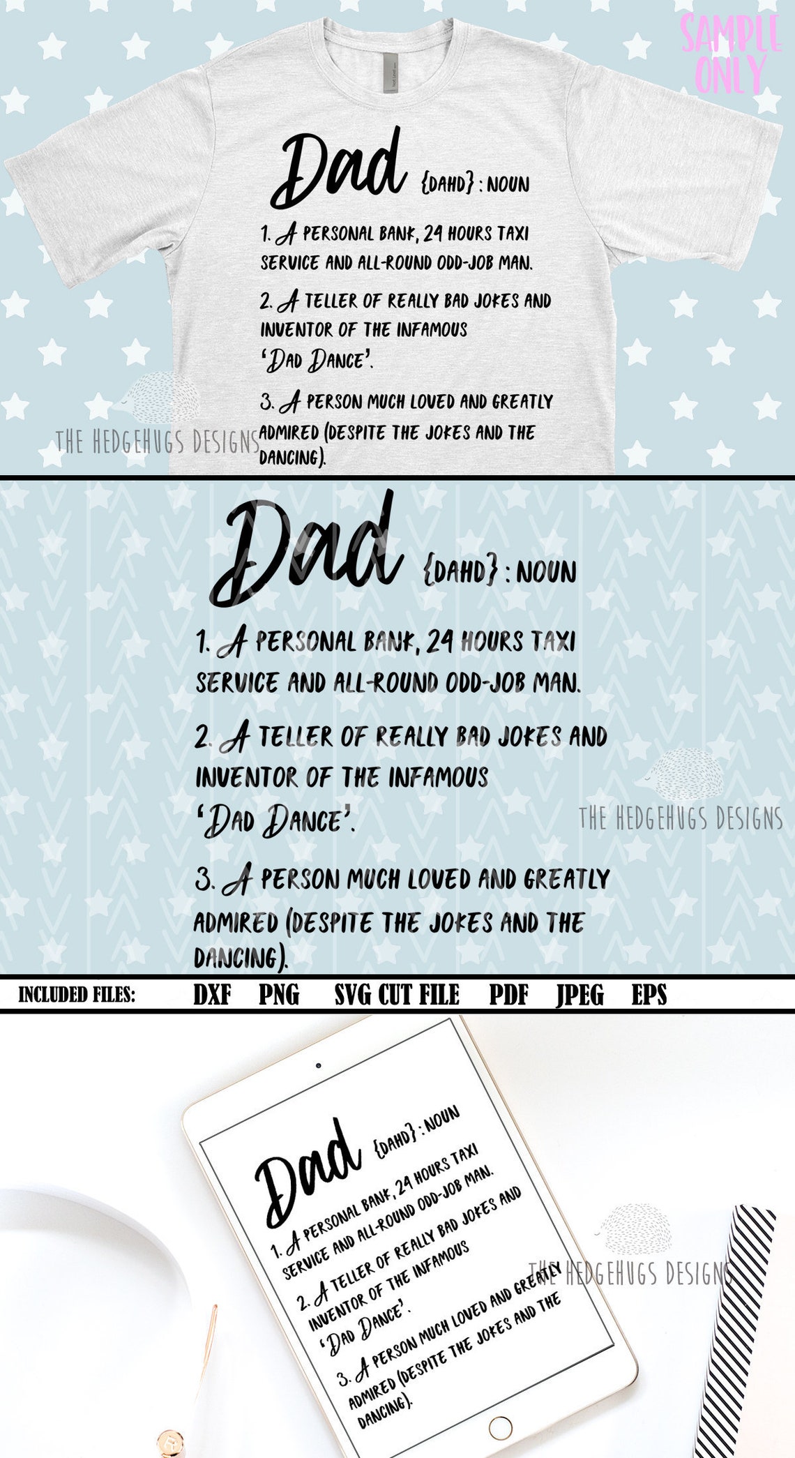 Download Funny Father's Day SVG Dad Definition Daddy Grandpa | Etsy