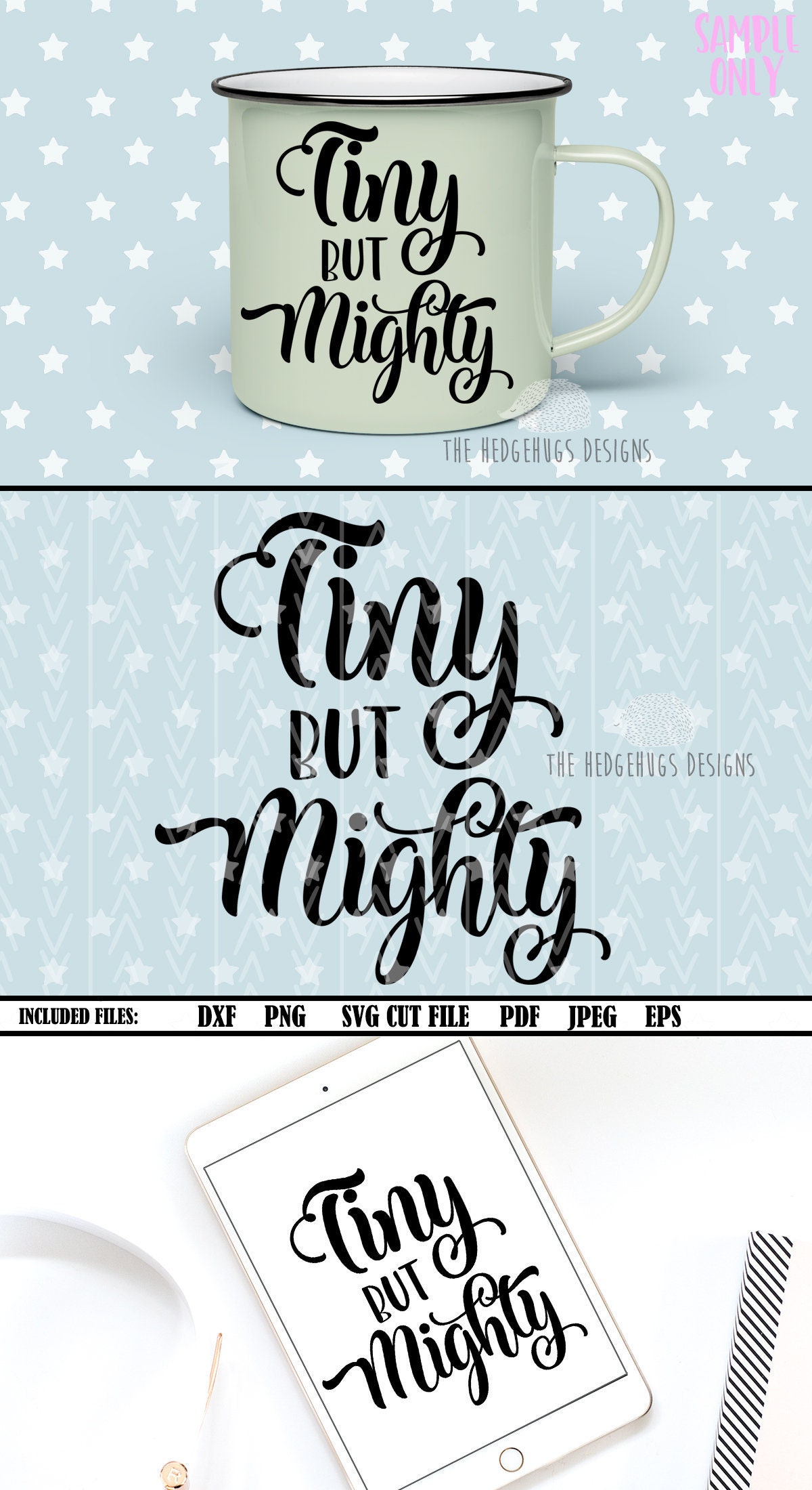 Download Baby Svg Tiny But Mighty Svg Baby Onesie Svg Files Sayings Svg Etsy