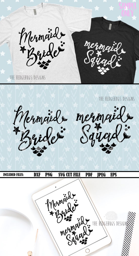 Download Mermaid Bride Squad Svg Bachelorette Svg Mermaid Tail Svg Etsy