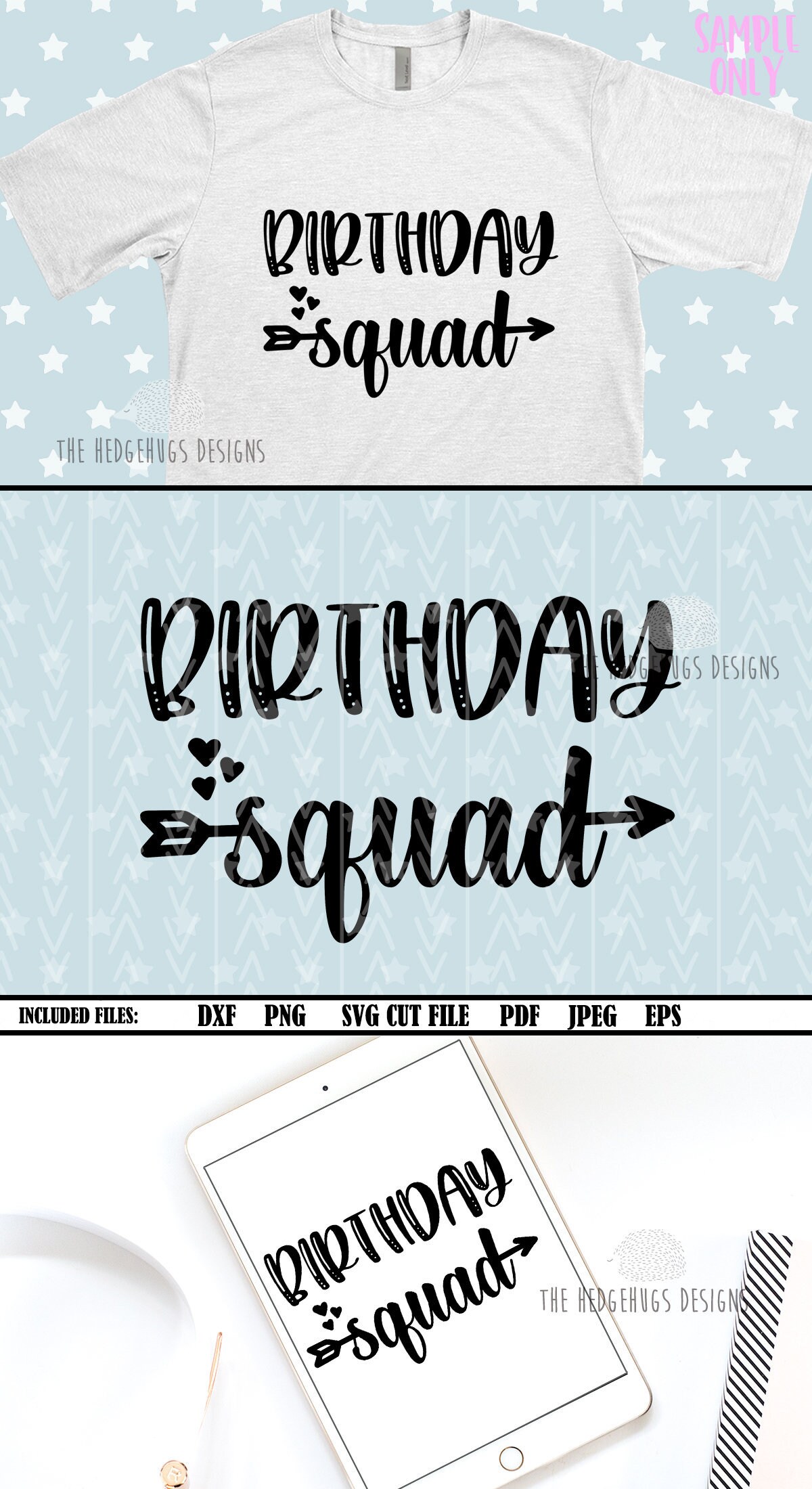 Download Birthday Squad Svg T Shirt Design Svg Files For Cricut Svg Etsy