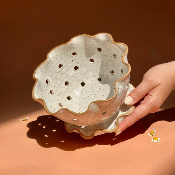 Pottery Berry Bowl Etsy