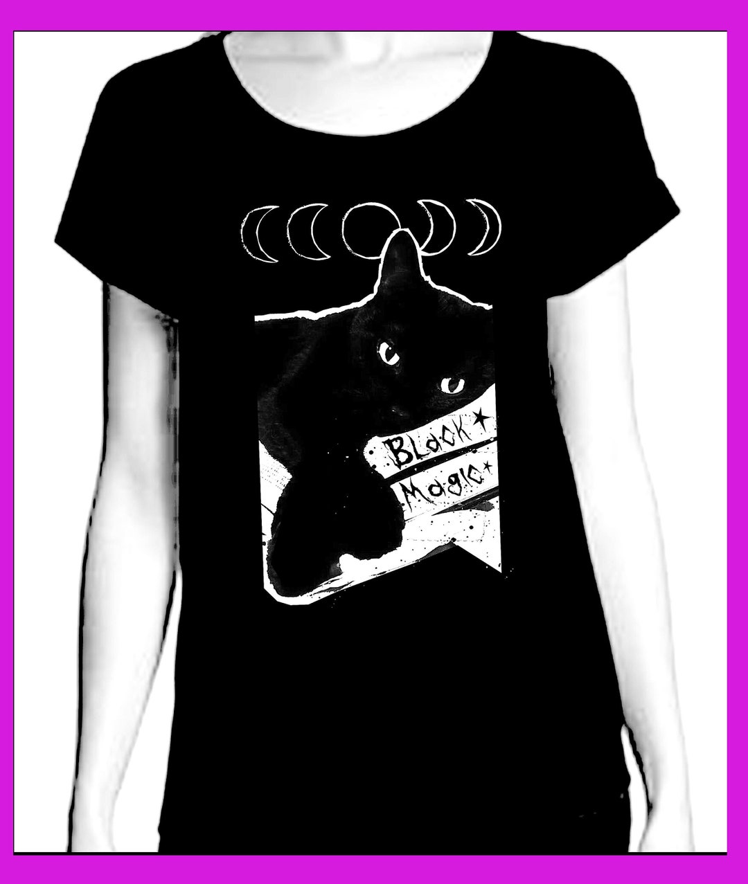 ブラックキャッツ マジック MAGIC BLACK CATS Tシャツ M 黒 BLACK MAGIC CAT - Black Cat - T-Shirt | TeePublic