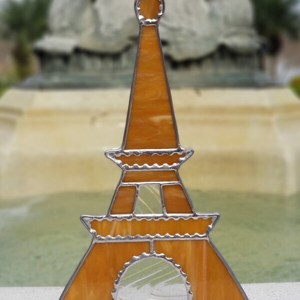 Vondels burgundy glass eiffel tower main image 0
