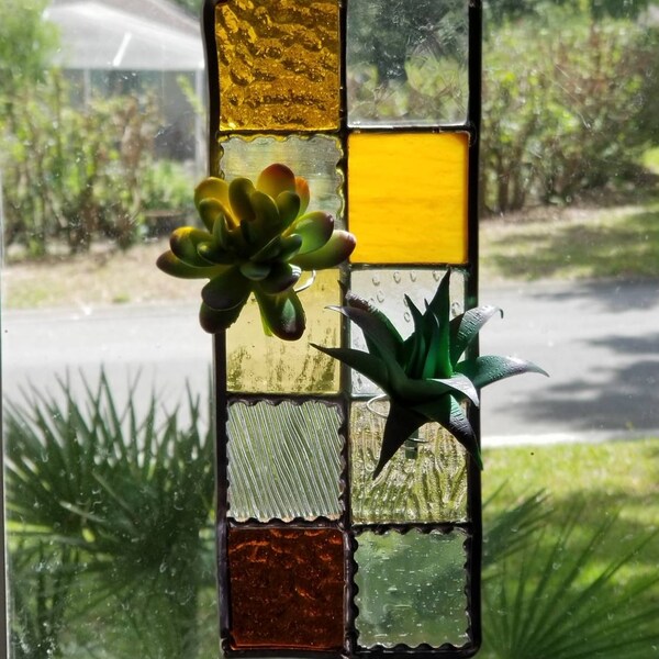 Stained Glass Plant Holder Etsy