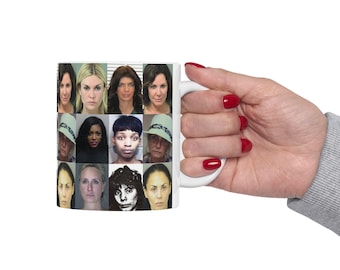 Taza de cerámica con foto policial de amas de casa reales: un regalo divertido para fans