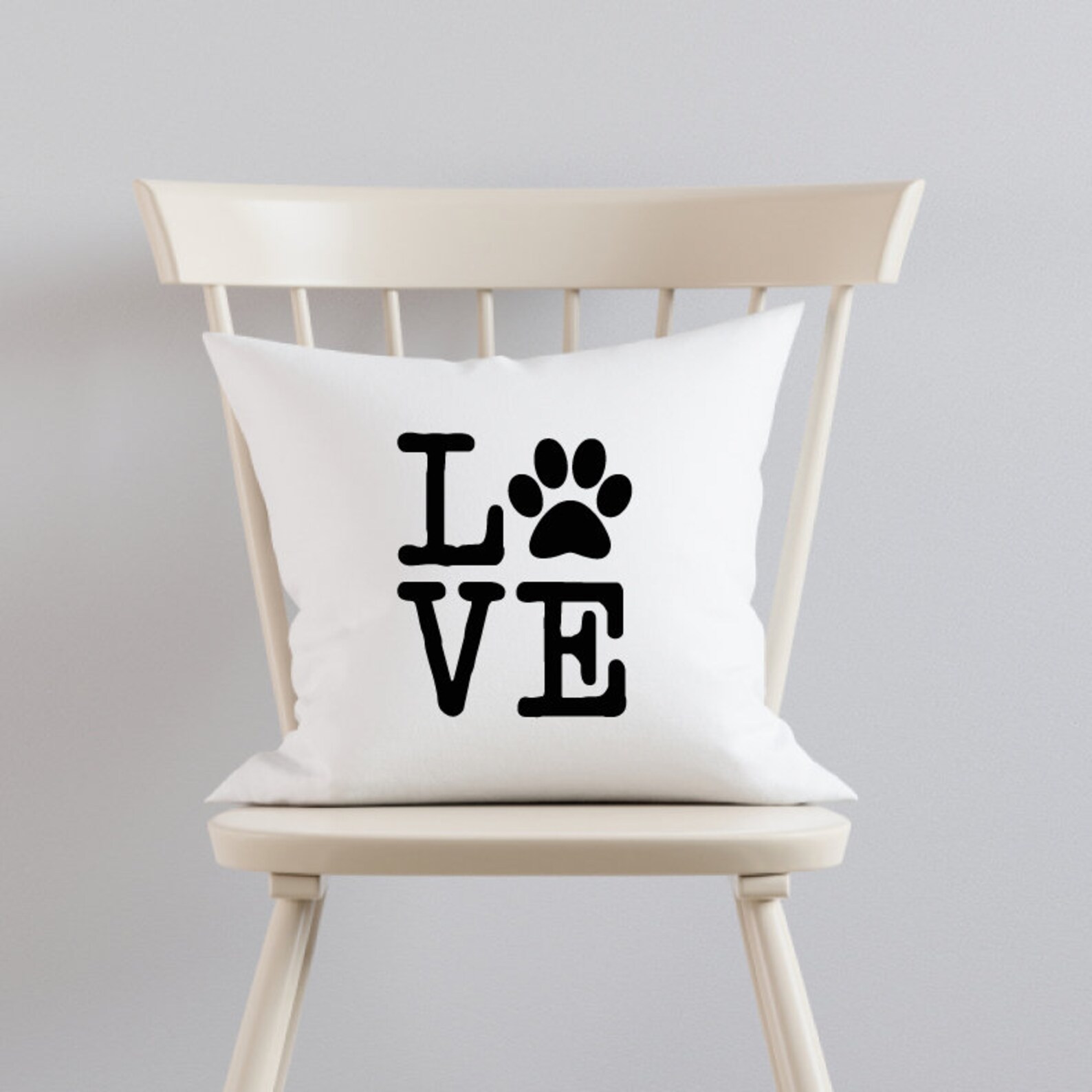 Love Paw Print Decorative 16 inch Pillow Holiday Gift Etsy