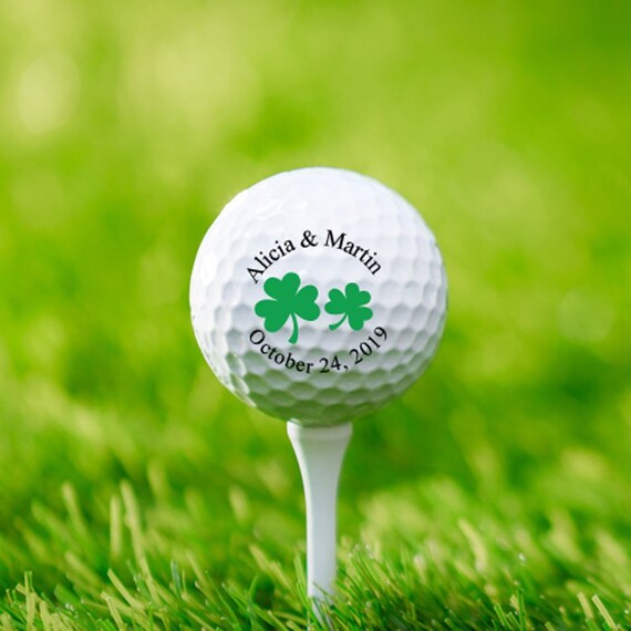Personalized Shamrock Design Golf Balls Custom Golf Balls Etsy