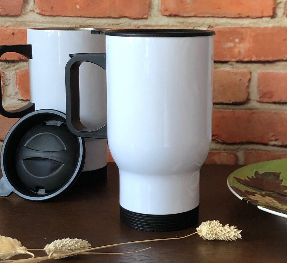 24 pieces 14 oz. White Stainless Steel Travel Sublimation Mug Etsy