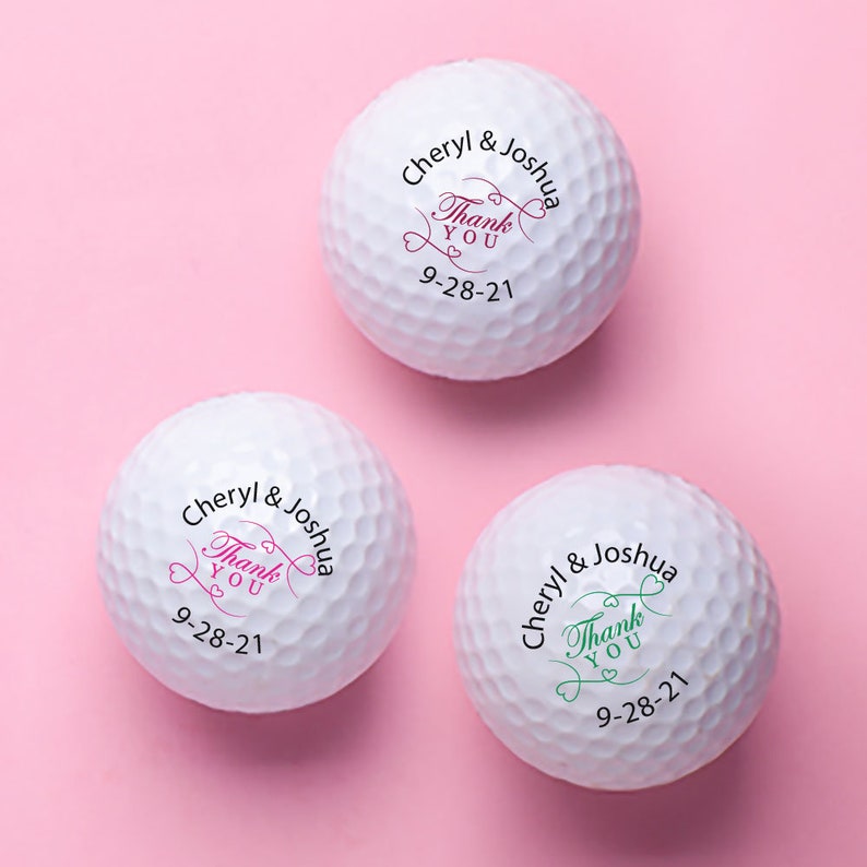 Custom Thank You Design Golf Balls Personalized Golf Balls Etsy