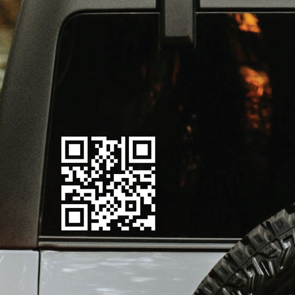 Website Custom QR Code Decal - Social Media Custom QR Code Sticker Vinyl Decal - QR Code for Truck - qr code for Car - Qr Code for Business