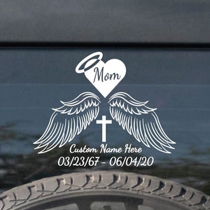 Personalized Mom In Loving Memory Decal - In Loving Memory Decal - Custom Memorial Decal - Personalized Memorial Decal - Funeral Decal Vinyl