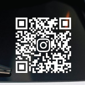 Custom Social Media QR Code Decal - Instagram, TikTok, Facebook QR Code - Custom Instagram QR Code - Business qr Code Car Decal - Social qr