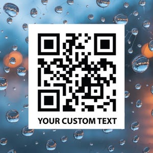 Wasserfester QR-Code-Aufkleber Aufkleber - Benutzerdefinierter Text QR-Code-Aufkleber - QR-Code für Unternehmen - QR-Code für soziale Medien - Senden Sie uns Ihren Link