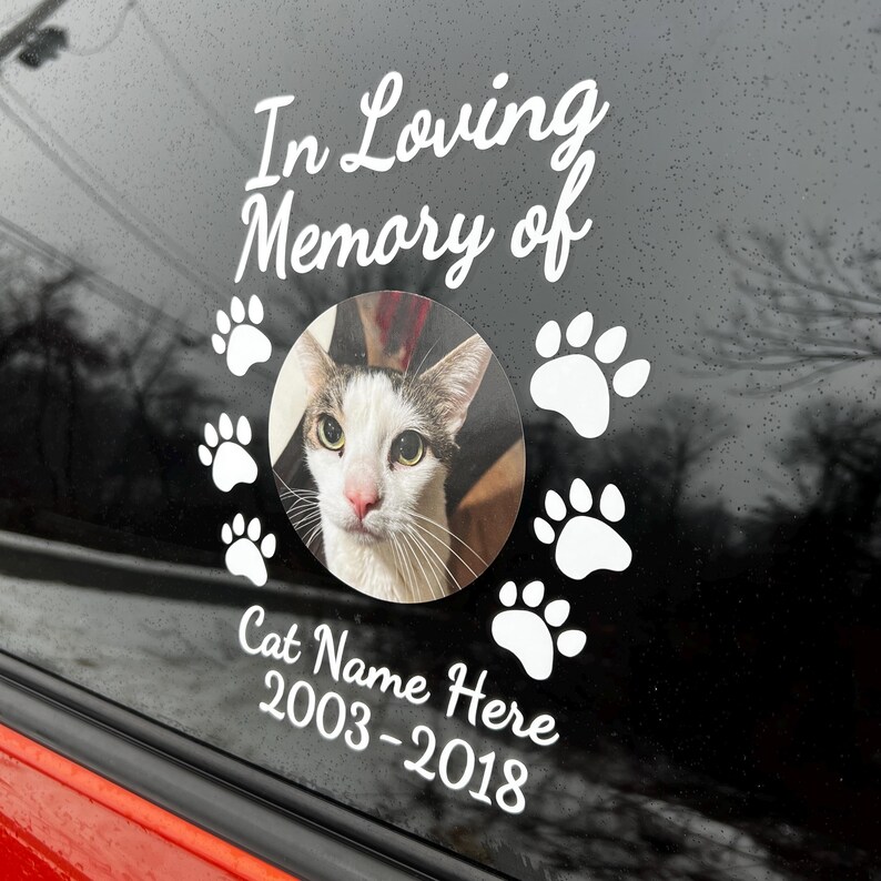 Custom Cat Memorial Decal: in Loving Memory Pet Sticker - Etsy