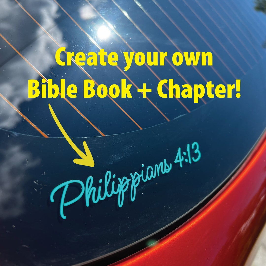 Create Your Own Bible Book and Chapter Custom Vinyl Decal Bible Verse