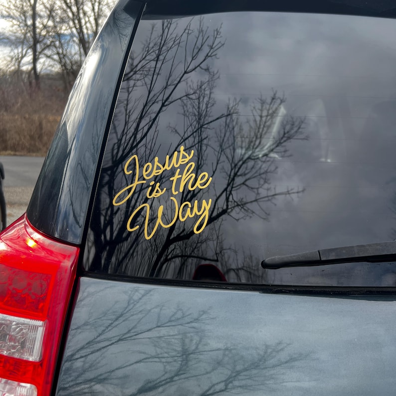 Jesus is the Way Sticker Decal - Jesus Decal - Jesus is the Way Decal Bumper Sticker - Religious Vinyl Decal - Jesus Sticker Vinyl Car Decal image 7