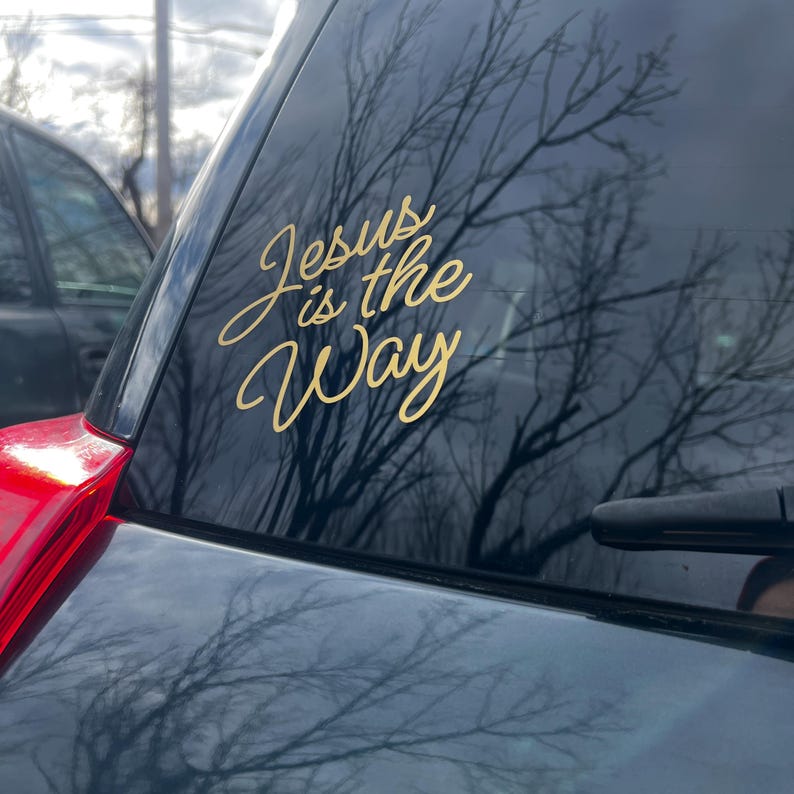 Jesus is the Way Sticker Decal - Jesus Decal - Jesus is the Way Decal Bumper Sticker - Religious Vinyl Decal - Jesus Sticker Vinyl Car Decal image 6
