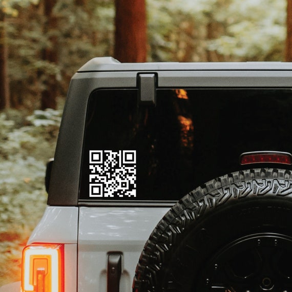 Website Custom QR Code Decal - Social Media Custom QR Code Sticker Vinyl Decal - QR Code for Truck - qr code for Car - Qr Code for Business