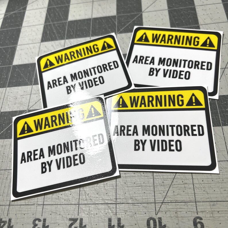 CUSTOM Warning Decal Sticker - Warning Sticker - Personalized Warning Vinyl Sticker - Warning Labels -Custom Text Warning Label Vinyl Decal image 9