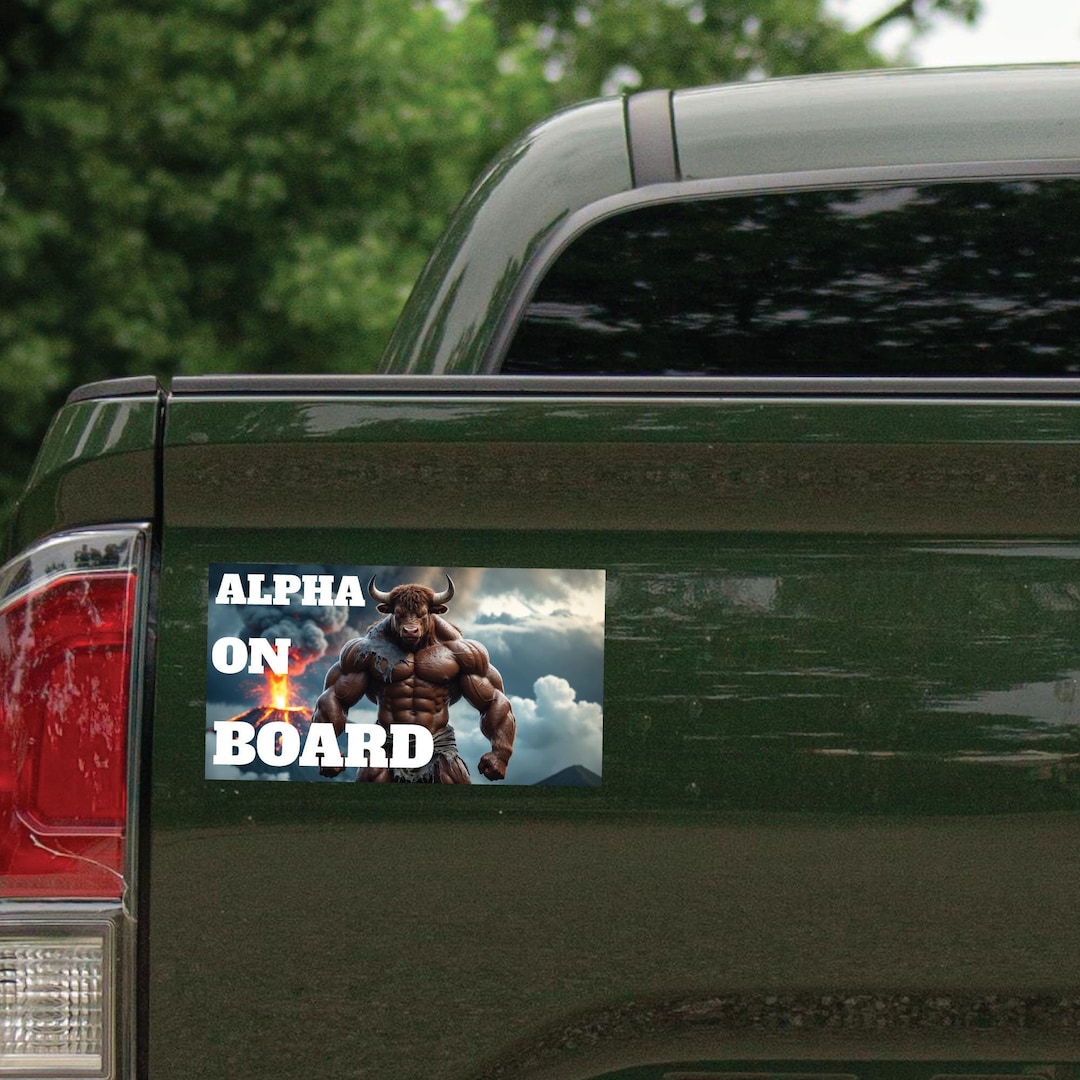Alpha on Board Bumper Sticker: Funny Gen Z Meme - Etsy