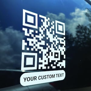 QR-Code Benutzerdefinierter Text Aufkleber - Benutzerdefinierter Business QR-Code-Aufkleber - Kleine Unternehmen Social Media Benutzerdefinierter QR-Code-Aufkleber Vinyl-Aufkleber-Qr Code für LKW