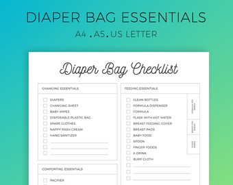 diaper bag newborn checklist