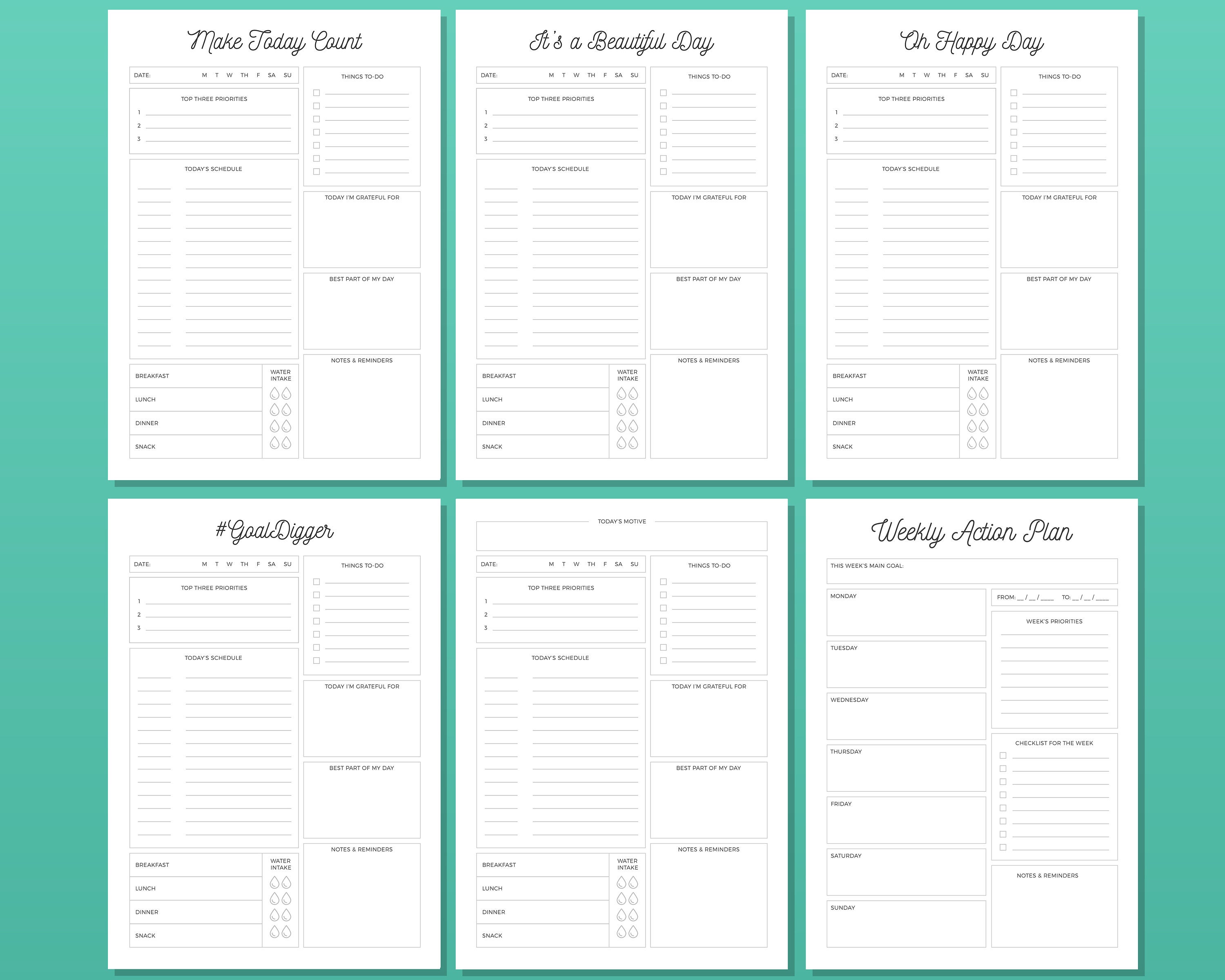 Project Management Planner Printable Productivity Planner - Etsy