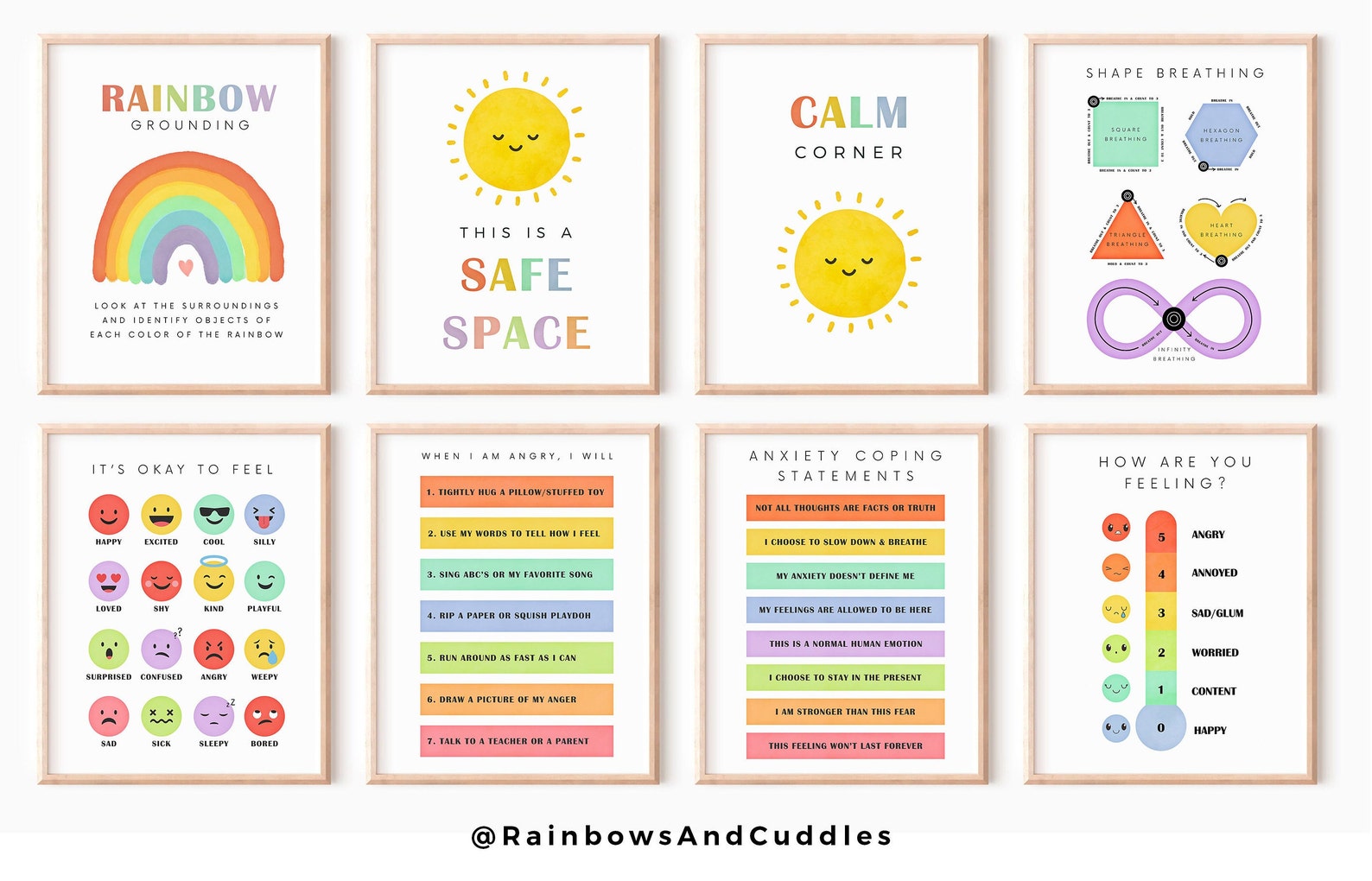 15 Counseling Posters Office Decor School Psychologist Wall Art Therapy ...