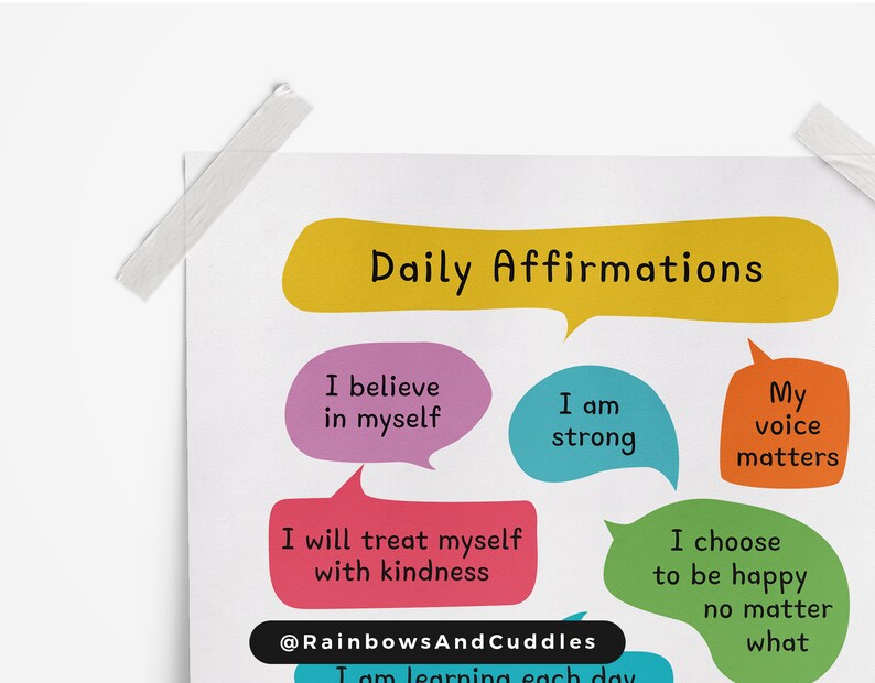 Printable Affirmation Poster for Kids Affirmation Posters School ...