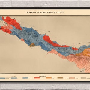 Geological Map digital poster / terrestrial minerals fine art geography USA Nevada / geologist school gift wall art decor / INSTANT DOWNLOAD