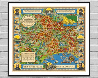 Vintage Karte von Australien Australien 1934 / große Landkarte Poster / große digitale Karte / Vintage Landkarte Geschenk / SOFORTIGER DOWNLOAD / digitale Karte