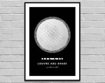 Louvre Abu Dhabi original digitales Poster / druckbare Kunst / Big, große moderne Plakat 24 x 36 Zoll 300 dpi / Wall Art Decor / INSTANT DOWNLOAD