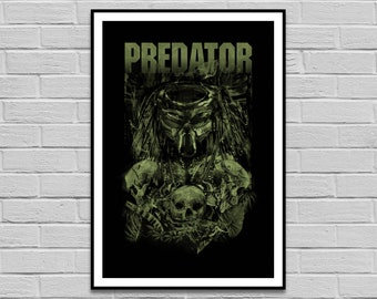 The Predator movie poster / Classic film 80s / Fantastic action movie Arnold / Digital Wall Art Picture (no frame) / INSTANT DOWNLOAD