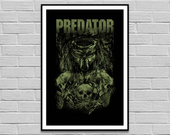The Predator Film Poster / Filmklassiker 80er Jahre / Spannendes Actionfilm Arnold Bild / Digitales Wandbild (ohne Rahmen) / SOFORT DOWNLOAD