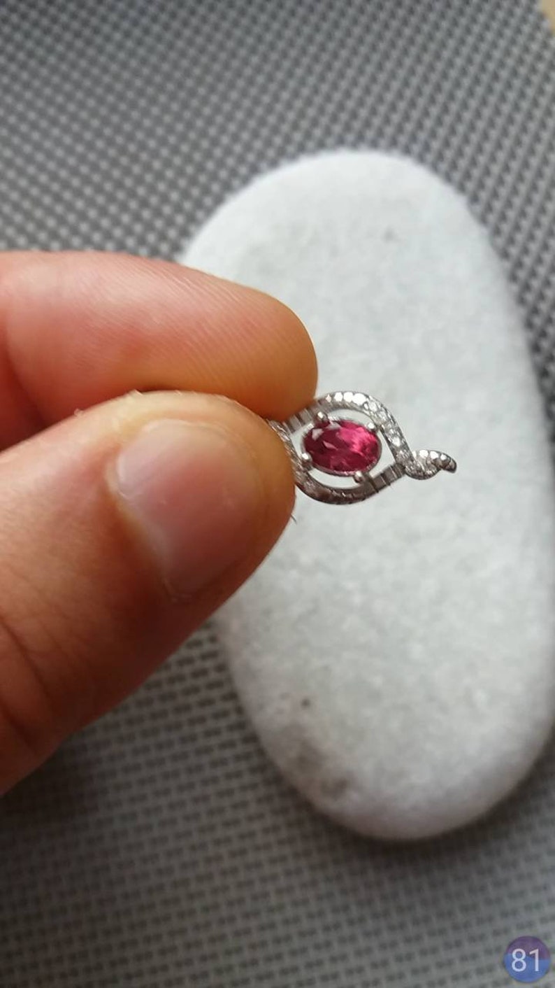 no treatment on silver 925 rhodiate Pendant with natural pink ZAFFIRO 0.70 carats ask for video