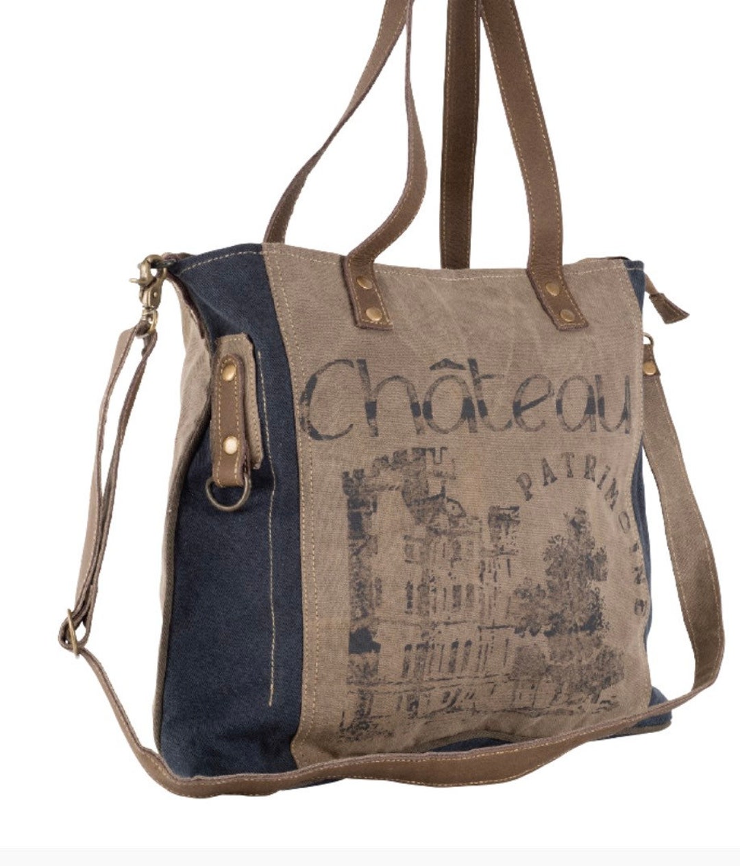 Chateau Recycled Military Tent Truck Canvas Tote Purse Handbag - Etsy