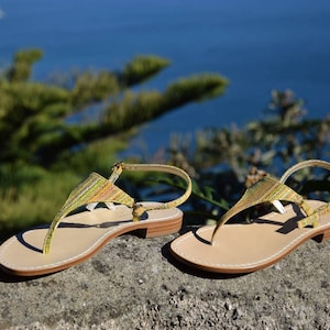 MADE IN ITALY. The Olivia Sandal with Tuscan Leather. 100% Italian Leather. Crafted by the hands of artisans.