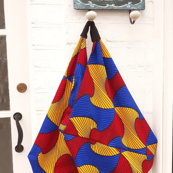 African fabric bag - Origami Bag - Tote bag - Shopping bag - Handmade bag - Hand bag - Shoulder bag - Gift  - Women gift