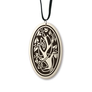 Sacred Tree | Tree of Life oval porcelain pendant