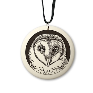 Barn Owl Necklace • American Handmade Jewelry • Barn Owl Necklace Gift • Representing perception, willpower, respect and talent