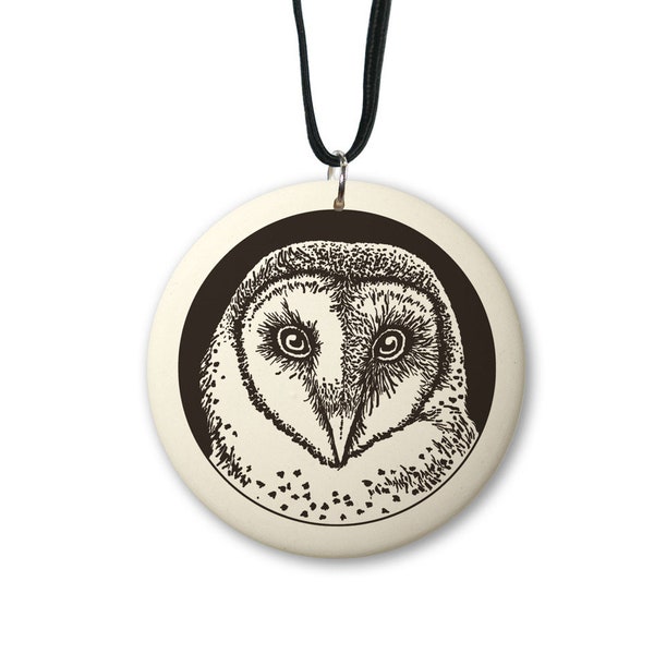 Barn Owl Necklace • American Handmade Jewelry • Barn Owl Necklace Gift • Representing perception, willpower, respect and talent