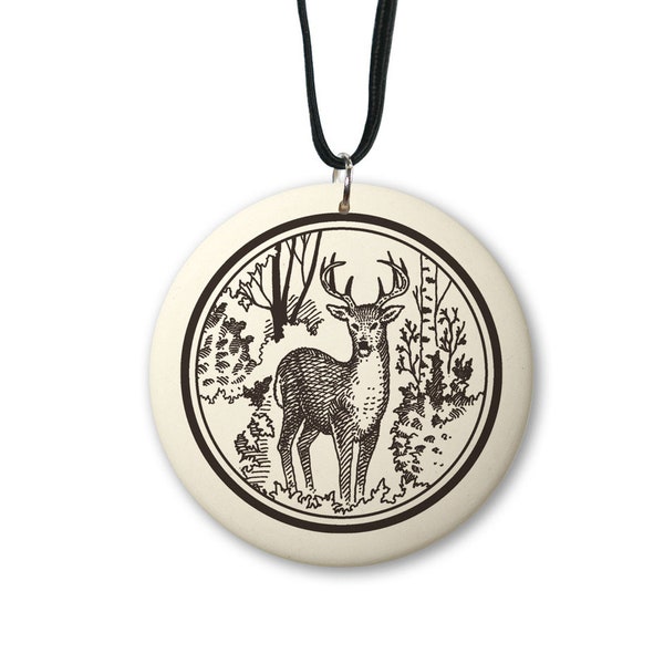 Whitetail Deer Necklace • American Handmade Jewelry • Handmade Necklace Gift • Representing renewal, protection, solitude and honesty