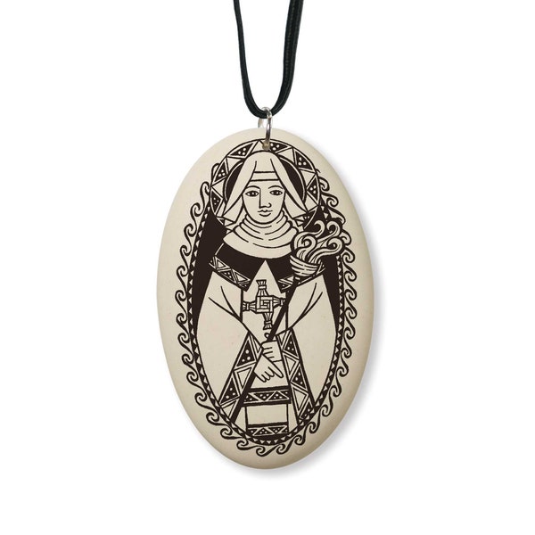 St Brigid Porcelain Oval Medal