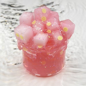 Slime "Pink Lemonade Cubes" / gift, birthday present, children's birthday, anti-stress toy, skill, fidget toy