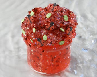 Slime "Coccinella Scintillante" / Regalo, regalo di compleanno, compleanno per bambini, giocattolo antistress, giocattolo per sviluppare abilità, giocattolo antistress